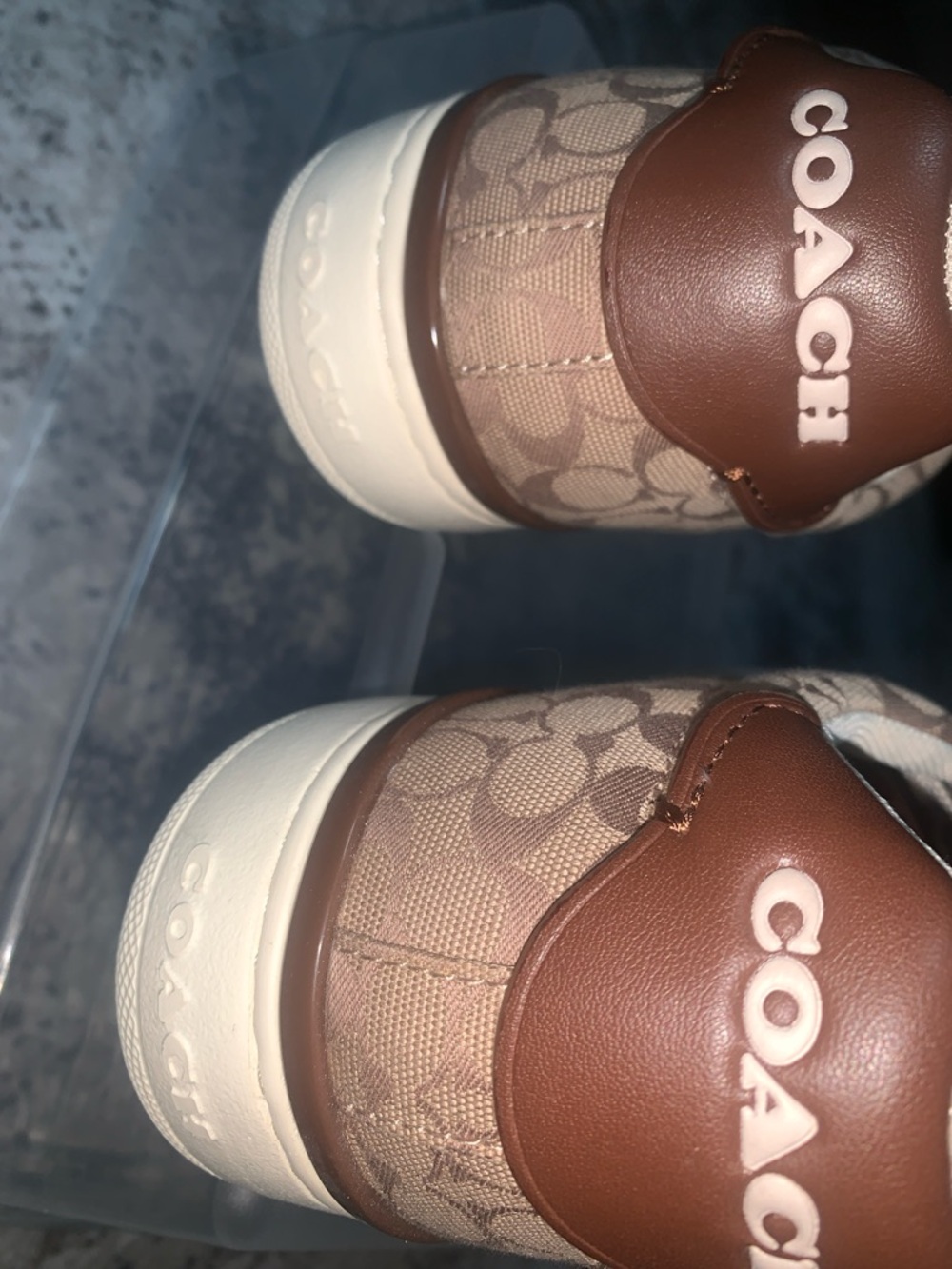 🆕 - Y2K -Authentic Coach Woman’s Tan Patterned Sneakers - Picture 13 of 13
